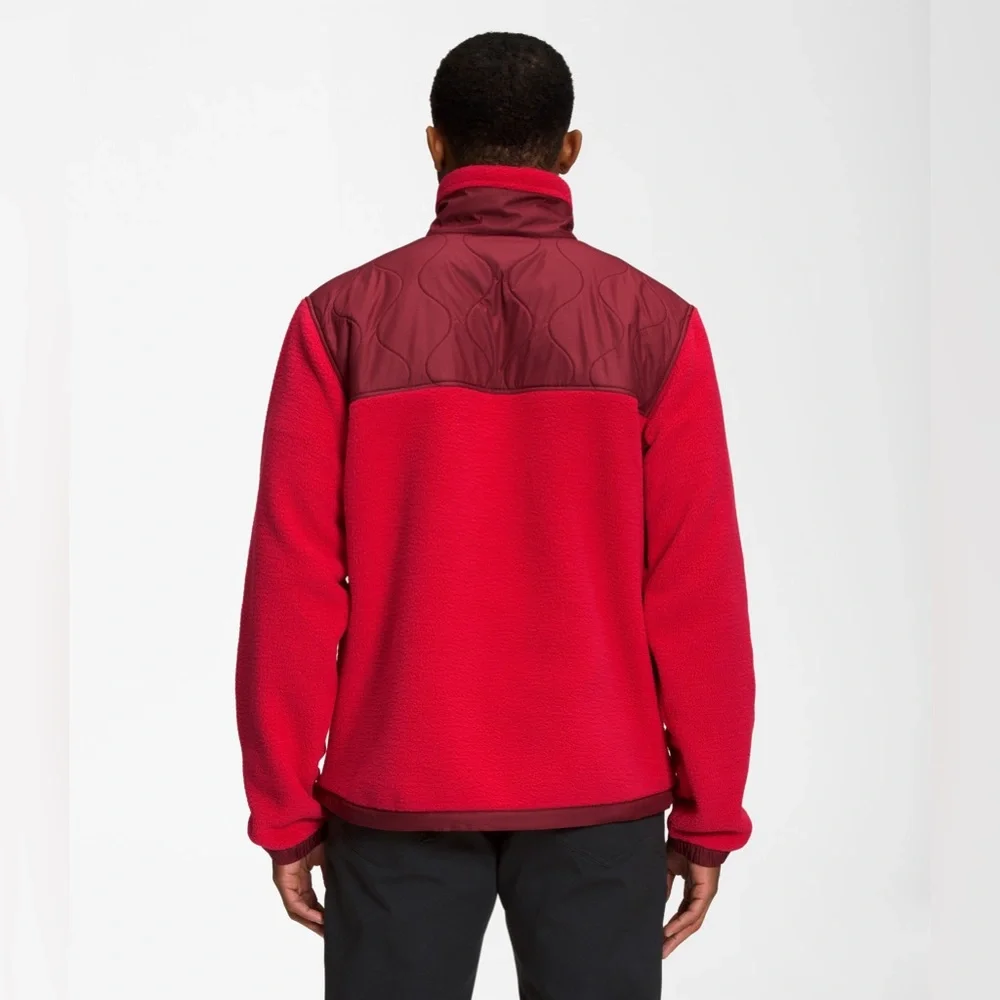 North Face Men’s Royal Arch Red Sherpa 1/4-Snap Fleece Pullover NWOT-size Large
